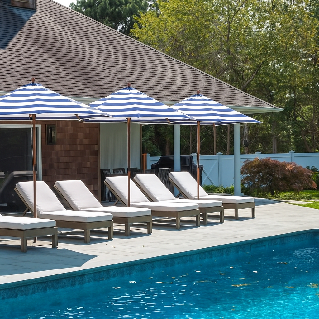 Poolside setting at The Hamptons project