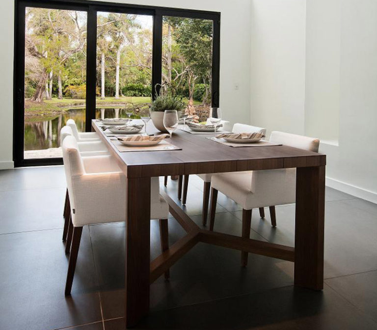 Completed and furnished dining room