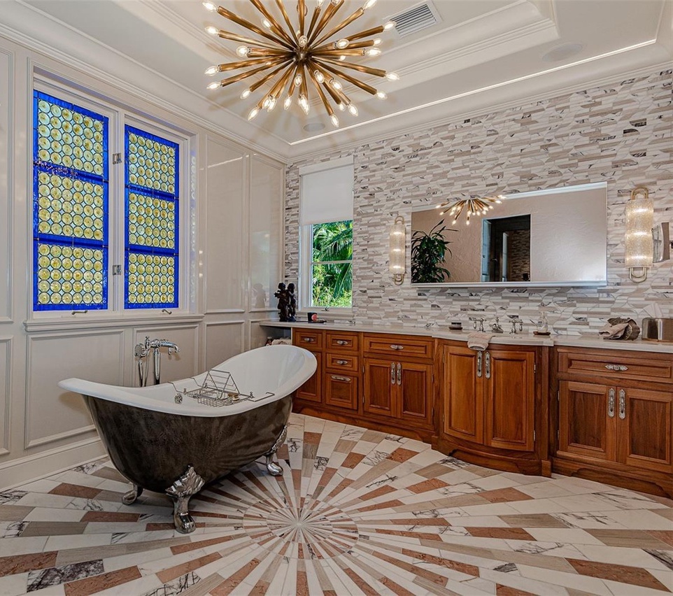 Sculptural modern residential interior